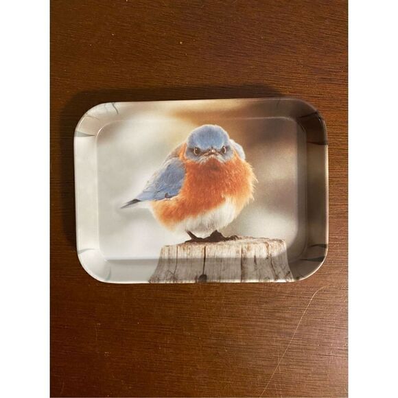 Vintage Eklund’s Ltd 1979 max blue bird vanity tray made in Italy - Picture 1 of 5